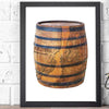 Kelowna, Wine Barrel, map print
