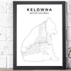  Enhance your space with a framed Grizzly Bear Map Print, Poster of Kelowna, BC. Its classic and timeless design adds an artistic touch to any setting.