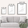 Elevate your living room with a framed Grizzly Bear Map Print of Kelowna, BC. Its classic and timeless design adds an artistic touch to your space.