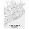  Minimalist Toronto Ontario GTA Map Poster Print: Classic grey style merges aesthetics and geography, creating timeless decor.